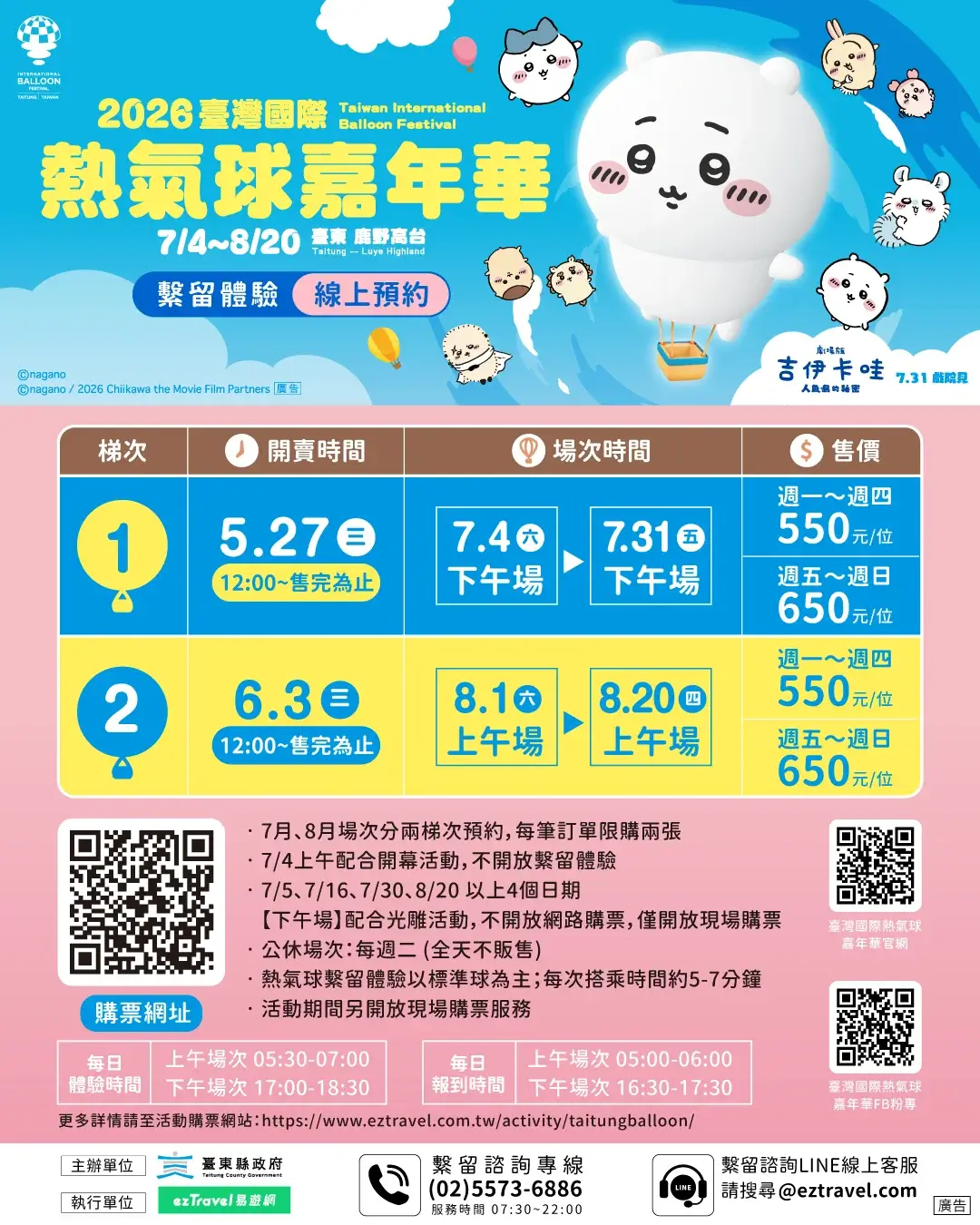 2026【台東熱氣球嘉年華】7/4-8/20鹿野高台熱氣球預約/時間/票價一次看! - 第3張圖 台東熱氣球嘉年華2026熱氣球繫留體驗