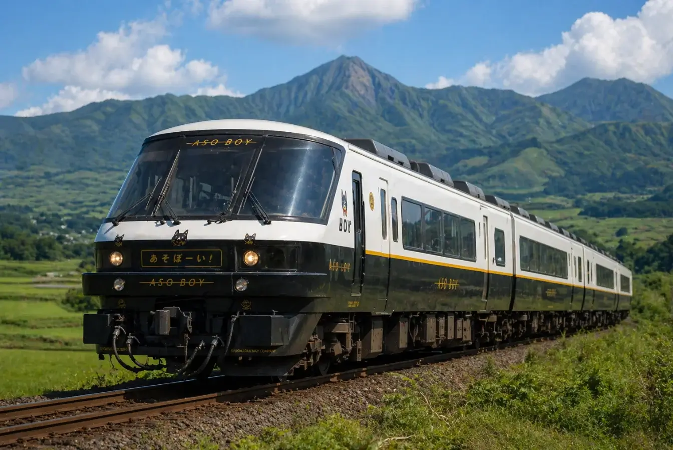 2026 JR九州觀光列車》10大熱門路線推薦,適用 JR Pass 總整理 - 第3張圖 japan-jr-kyushu-sightseeing-trains (2)阿蘇男孩!